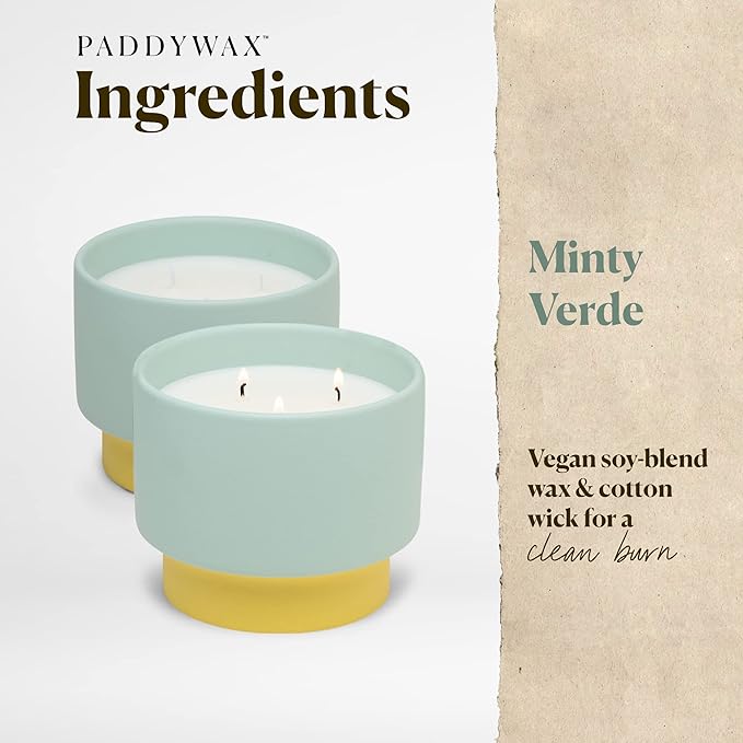 Color Block 16 oz Candle - Minty Verde by Paddywax