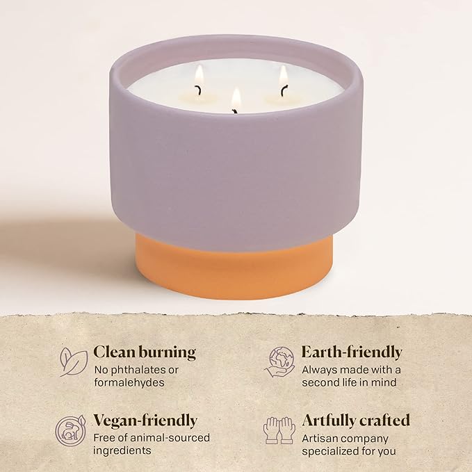 Color Block 16 oz Candle - Violet + Vanilla by Paddywax